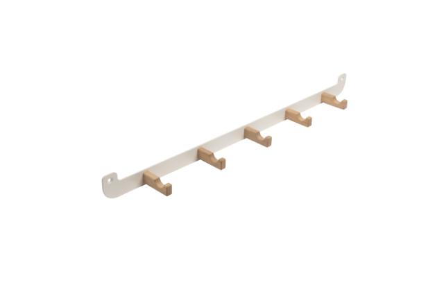 LASTEN NORLINE KNAGERÆKKE M/4 KNAGER - HVID/EG