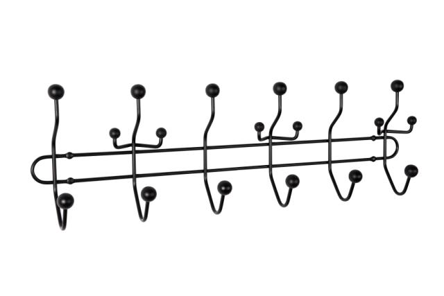 LASTEN SIR JAMES STRAIT KNAGERÆKKE M/6 KNAGER - SORT/SORT