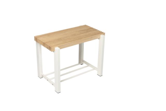 LASTEN NORLINE - 60 CM - BÆNK M/HYLDE - EG/RUSTFRIT STÅL