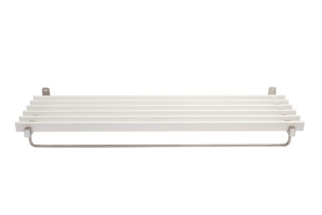 LASTEN NORLINE - 100 CM - HATTEHYLDE M/KNAGERÆKKE & BØJLESTANG - HVID