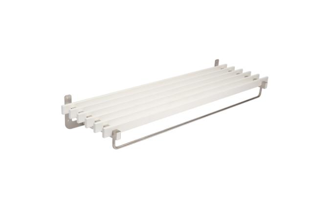 LASTEN NORLINE - 100 CM - HATTEHYLDE M/KNAGERÆKKE & BØJLESTANG - HVID