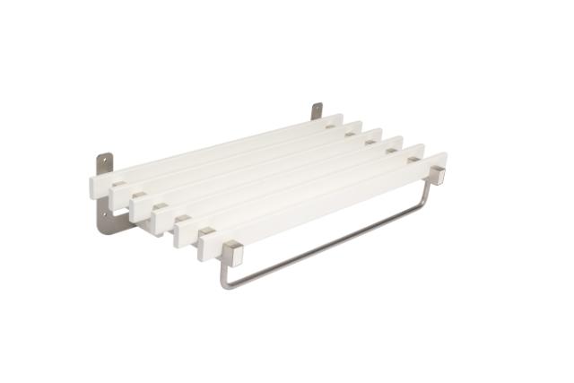 LASTEN NORLINE - 60 CM - HATTEHYLDE M/KNAGERÆKKE & BØJLESTANG - HVID