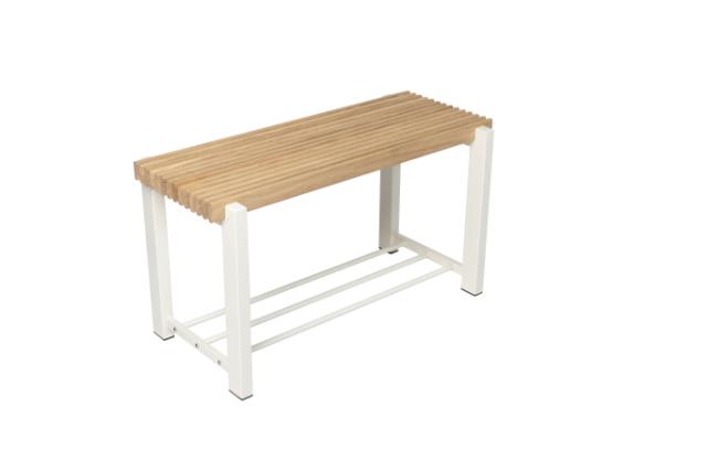 LASTEN NORLINE - 80 CM - BÆNK M/HYLDE - HVID/EG