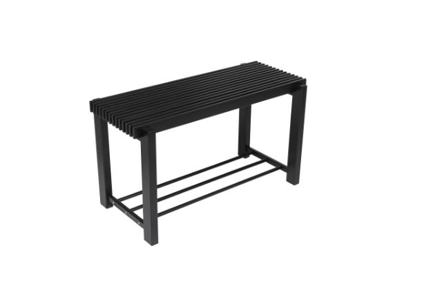 LASTEN NORLINE - 80 CM - BÆNK M/HYLDE - SORT/SORT