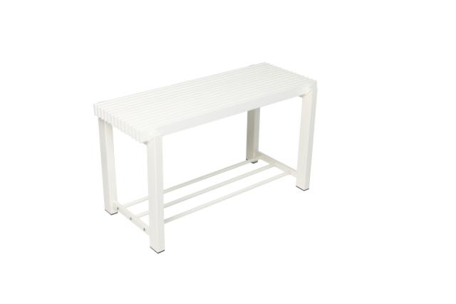 LASTEN NORLINE - 80 CM - BÆNK M/HYLDE - HVID/HVID