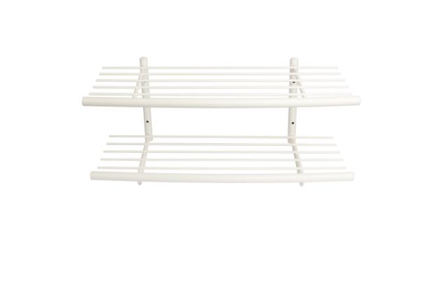 LASTEN SIR JAMES - 65 CM - SKOHYLDE M/2 HYLDER T/VÆG EL GULV - HVIDT STEL