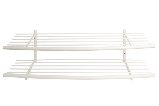 LASTEN SIR JAMES - 100 CM - SKOHYLDE M/2 HYLDER T/VÆG EL GULV - HVIDT STEL