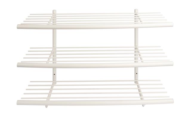 LASTEN SIR JAMES - 80 CM - SKOHYLDE M/3 HYLDER T/VÆG EL GULV - HVID