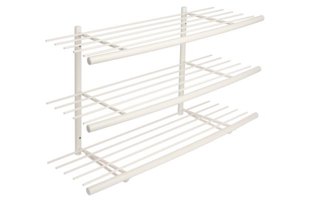 LASTEN SIR JAMES - 80 CM - SKOHYLDE M/3 HYLDER T/VÆG EL GULV - HVID