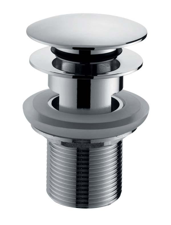 BUNDVENTIL M/ OVERLØB - KROM