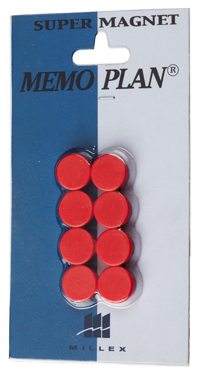 MILLEX MAGNET 8 STK - Ø15 MM - RØD