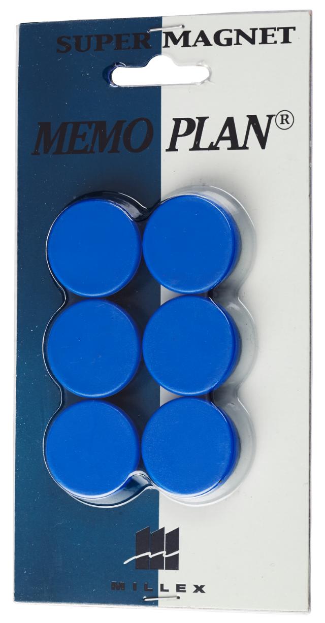 MILLEX MAGNET 6 STK - 25 MM - BLÅ