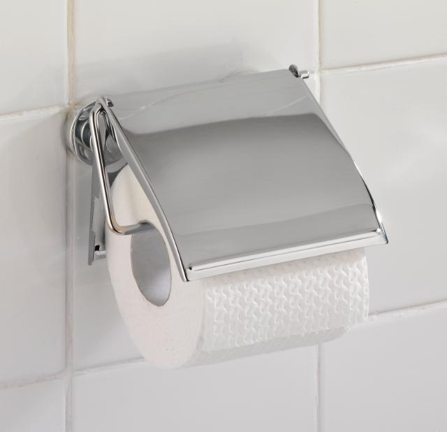 WENKO POWERLOC TOILETRULLEHOLDER M/LÅG