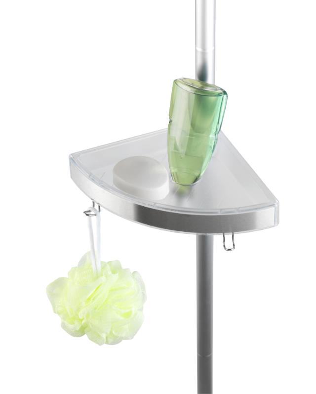 WENKO PREMIUM TELESKOP HJØRNEHYLDE - MAT KROM