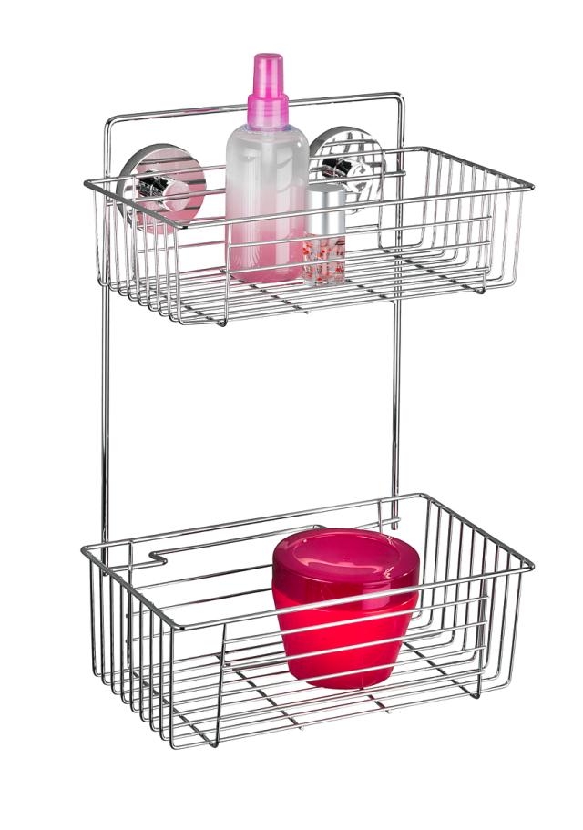 WENKO VACUUM-LOC DOBBELT KOSMETIKKURV - KROM