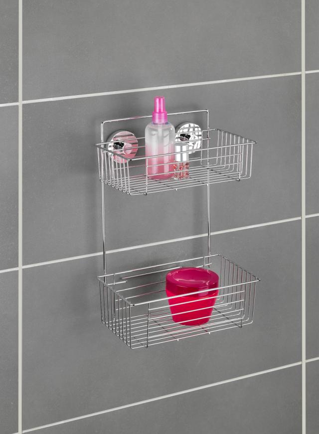 WENKO VACUUM-LOC DOBBELT KOSMETIKKURV - KROM