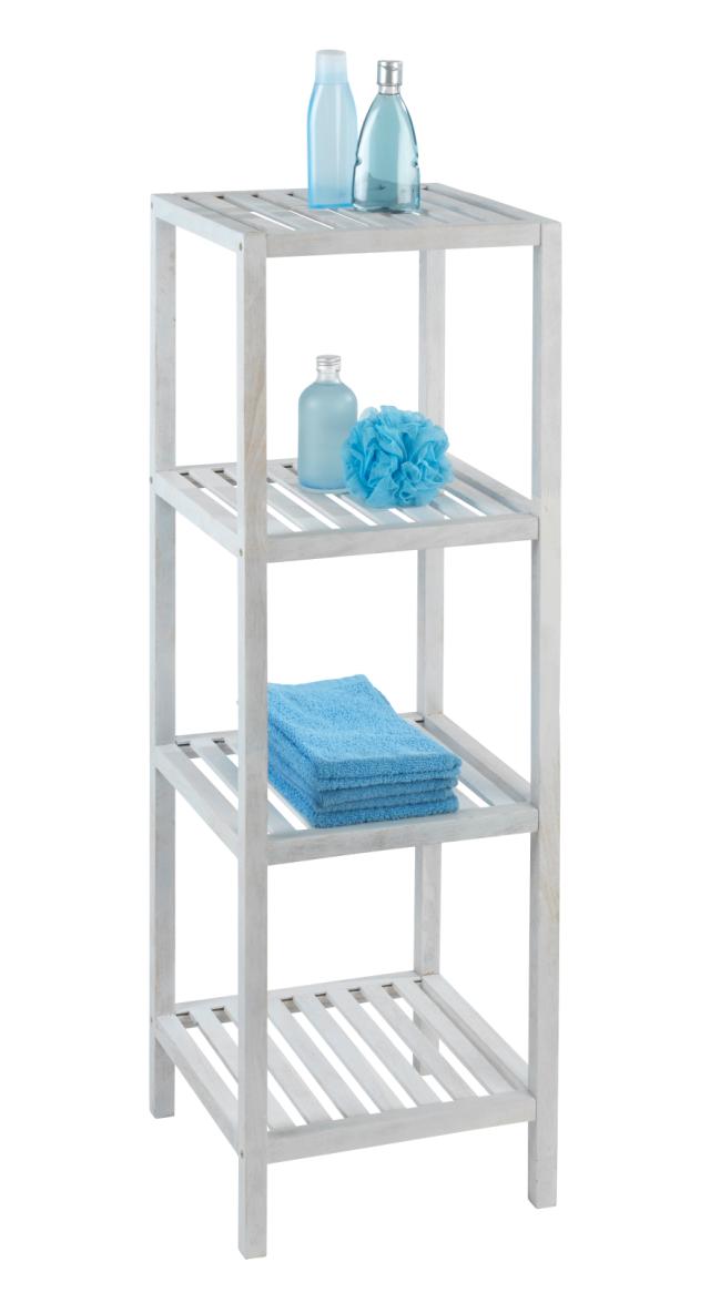 WENKO NORWAY BADREOL M/ 4 HYLDER - HVID