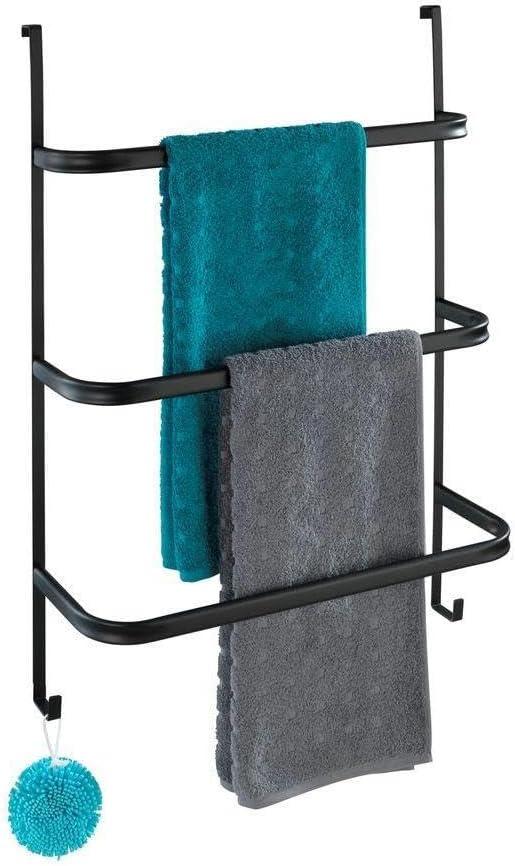 WENKO HÅNDKLÆDEHOLDER TIL DØR - SORT