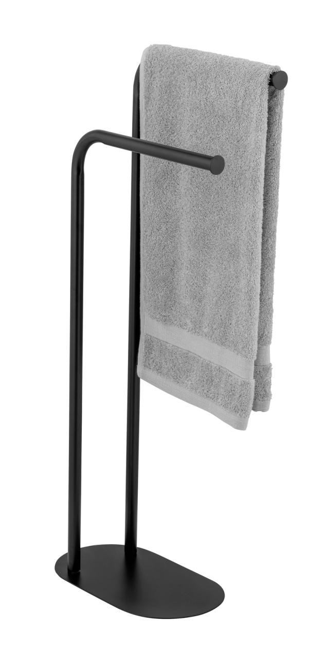 WENKO LEVANTE DOBBELT HÅNDKLÆDEHOLDER - SORT