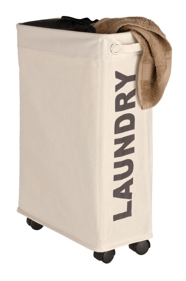 WENKO CORNO VASKETØJSKURV M/HJUL - BEIGE