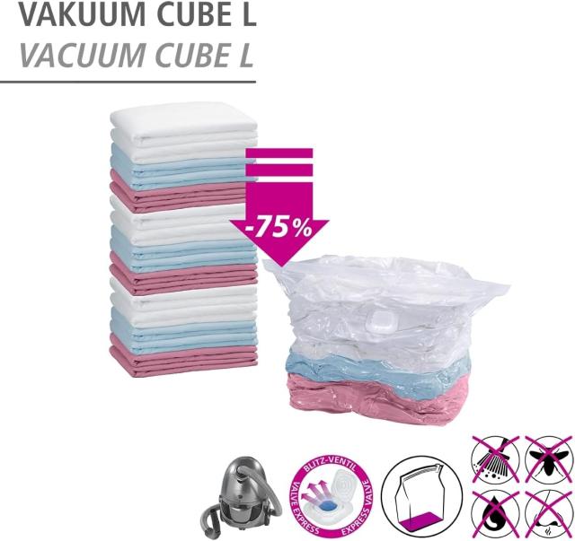 Wenko Vacuum Cube L - 70 x 100 x 35 cm.