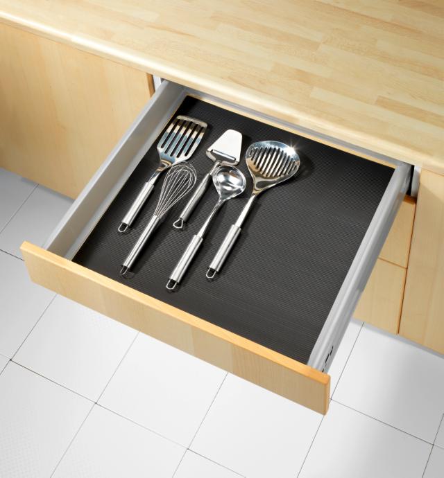 WENKO ANTI.SKRID MÅTTE STRIPE 150X50  CM. - SORT