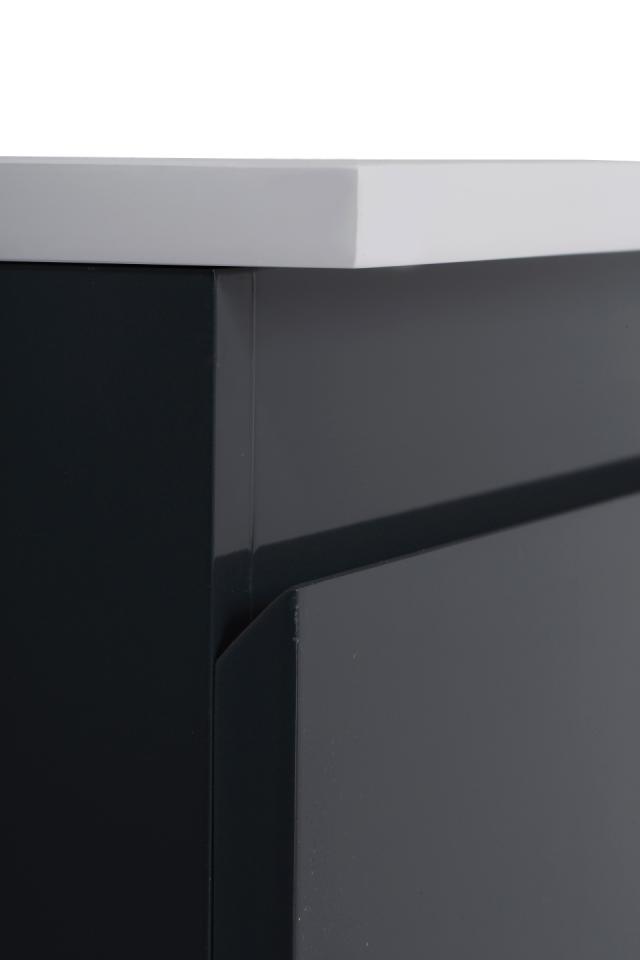 NORTIQ VENEDIG BADMØBEL - 80 CM - ANTRACIT HØJGLANS