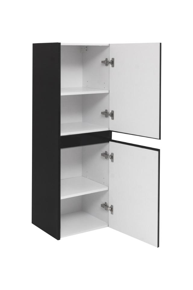 NORTIQ VENEDIG HØJSKAB - 125 CM - MAT SORT