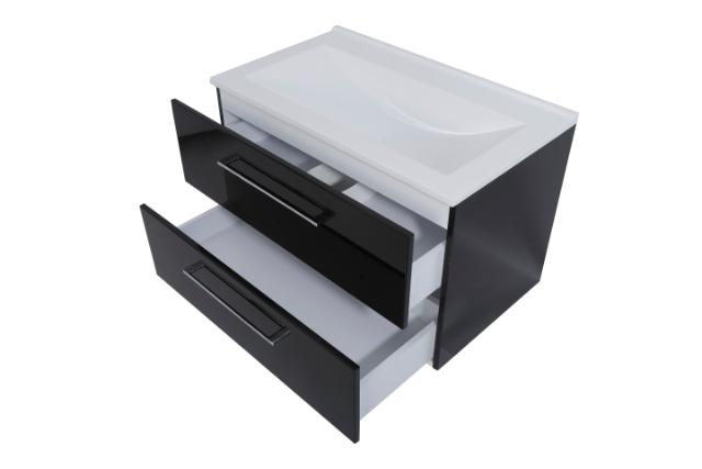 NORTIQ BAKKEDAHL BADMØBEL - 60 CM - SORT HØJGLANS