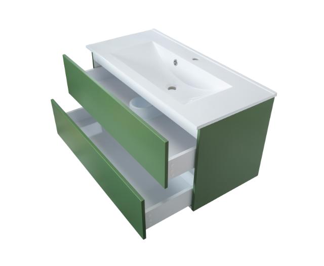 NORTIQ BAKKEDAHL BADMØBEL - 120 CM- MAT STØVET GRØN