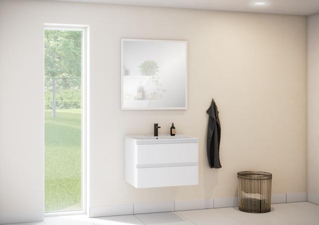 NORTIQ MIAMI BADMØBEL - 60 CM - HØJGLANS HVID