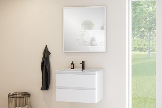 NORTIQ MIAMI BADMØBEL - 70 CM - HØJGLANS HVID