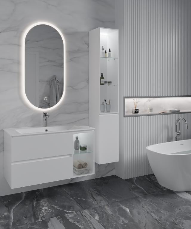 NORTIQ OSCAR HØJSKAB - HVID HØJGLANS