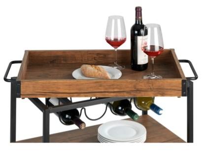 WENKO KØKKENVOGN RUSTICO SORT/VALNØD