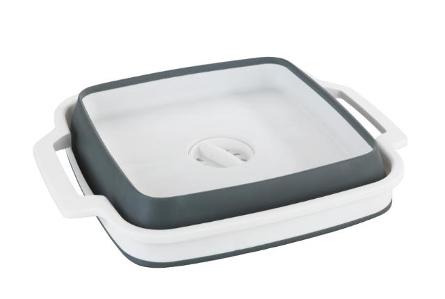 WENKO OUTDOOR - SIRA FOLDBAR OPVASKEBALJE, HVID/GRÅ