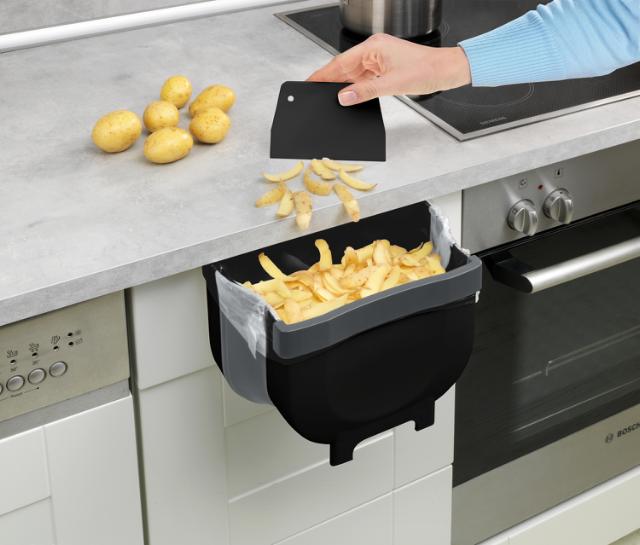 WENKO OUTDOOR FAGO DØRSKRALDESPAND - 5 L - MAT SORT