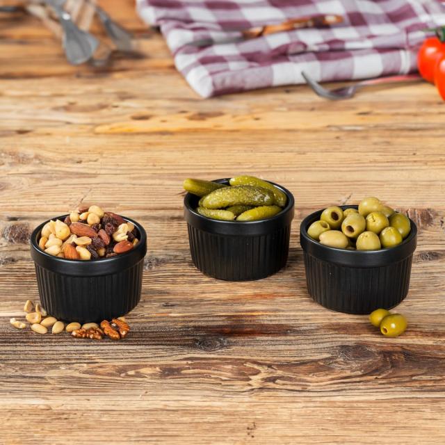 WENKO EWI DIPSKÅLE 3 DELE - SORT/TRÆ