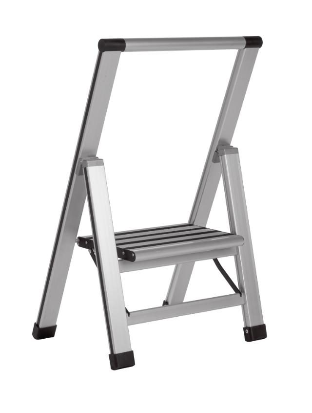 WENKO ALU-DESIGN STIGE MED 1 TRIN - SATIN