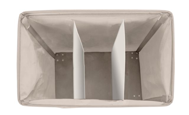 WENKO TRIVO VASKETØJSKURV M/HJUL - BEIGE