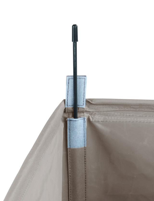 WENKO TRIVO VASKETØJSKURV M/HJUL - BEIGE