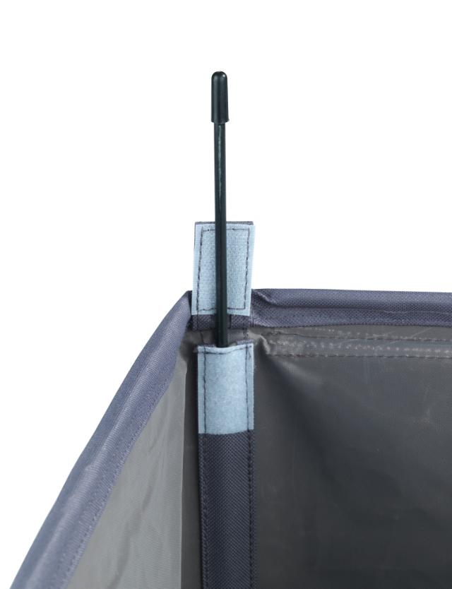 WENKO TRIVO VASKETØJSKURV M/HJUL - GRÅ