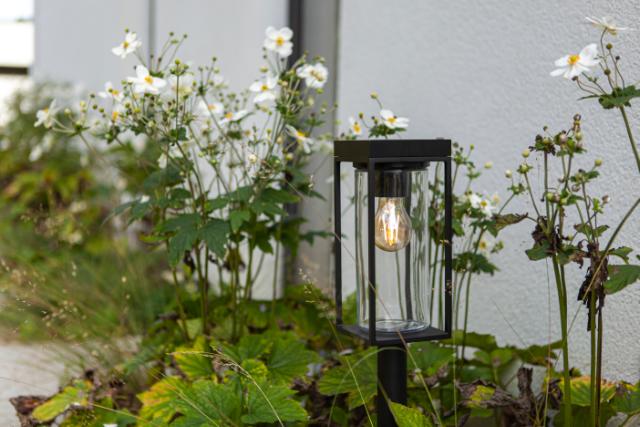 LUTEC SOLAR FLAIR STÅENDE LAMPE M/SENSOR - MAT SORT