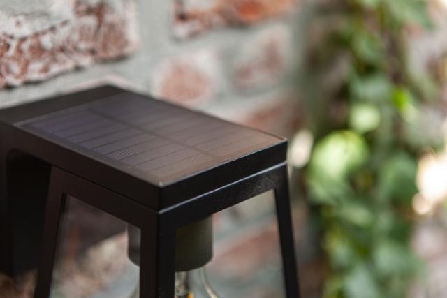 *LUTEC SOLAR FIA VÆGLAMPE M/SENSOR - MAT SORT