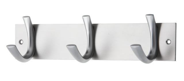 MILLEX SYMPHONY KNAGERÆKKE M/ 3 KROGE - LAV - BØRSTET KROM