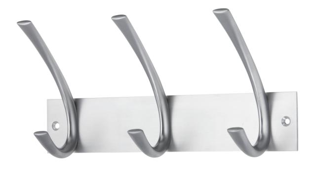 *MILLEX SYMPHONY KNAGERÆKKE M/ 3 KNAGER - HØJ - BØRSTET STÅL