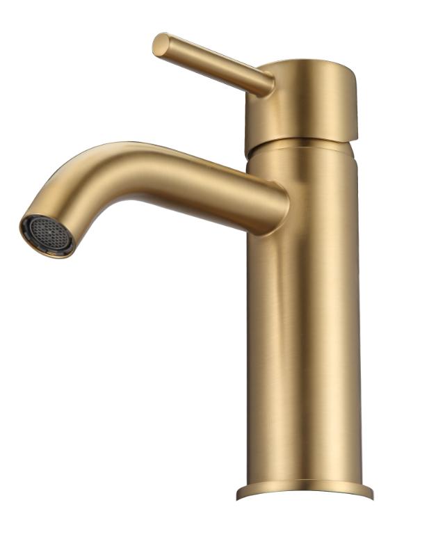 BLUERAIN AMANU HÅNDVASKARMATUR M/PUSH-UP - ANTIK MESSING