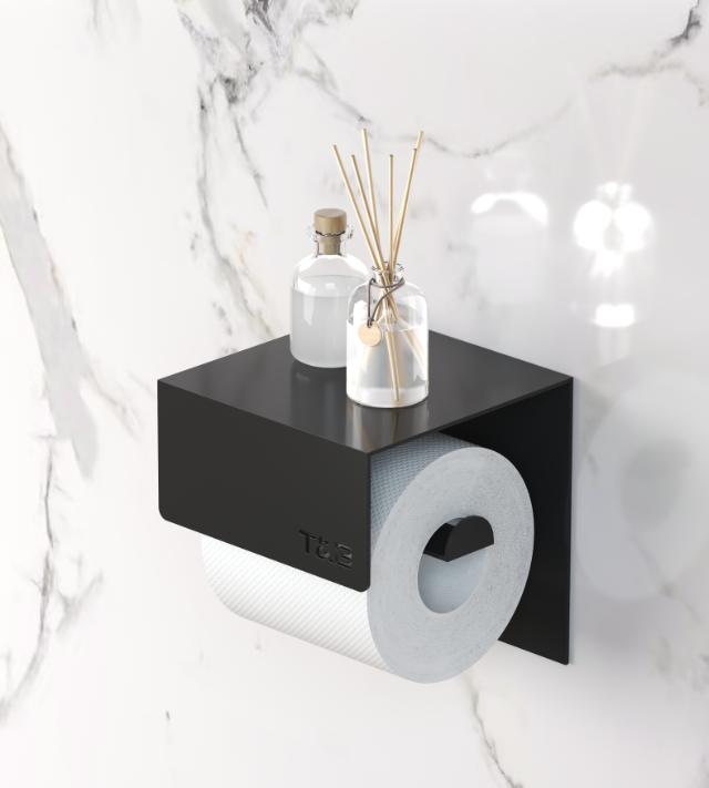 TB TOILETRULLEHOLDER - 1 - MAT SORT