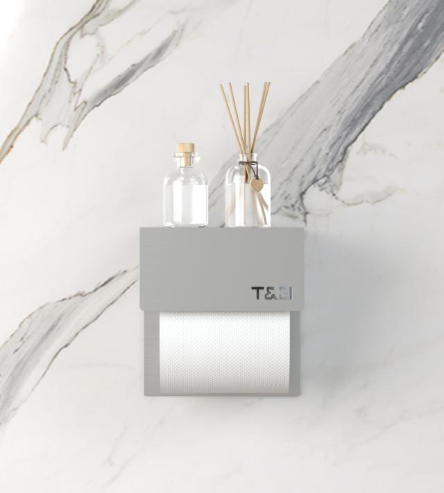 TB TOILETRULLEHOLDER - 1 - BØRSTET ALU