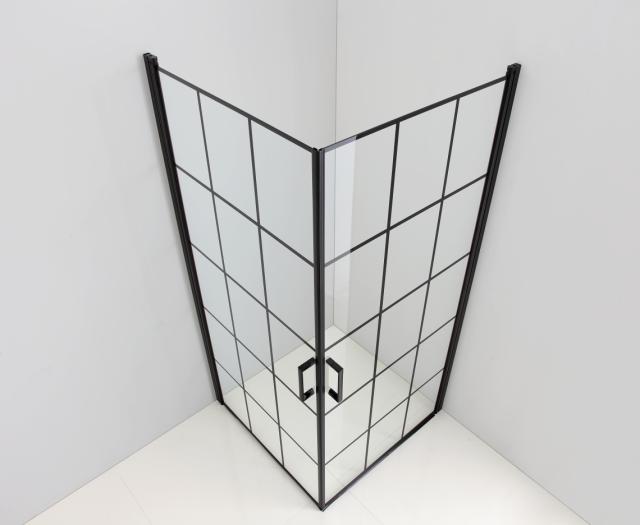 NORTIQ KALMAR BRUSEAFSKÆRMNING - 90 X 90 X 190 CM - SORT