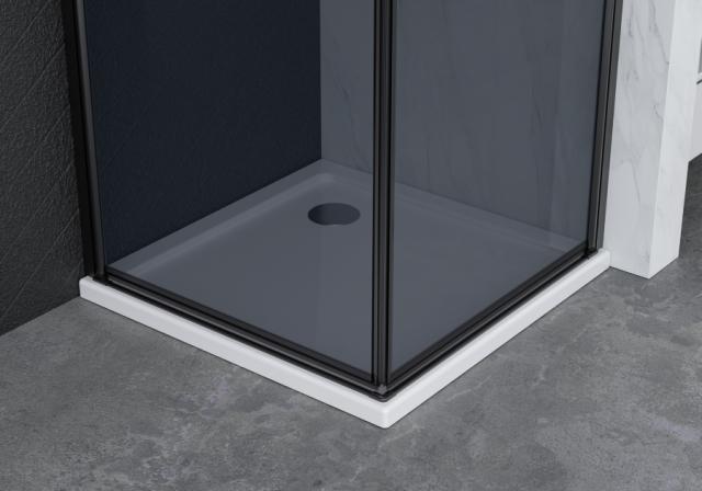 NORTIQ YSTAD BRUSEAFSKÆRMNING - 90 X 90 X 190 CM - RØGFARVET